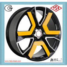 cool design competitive price yellow car rims yellow alloy wheels PCD 114.3